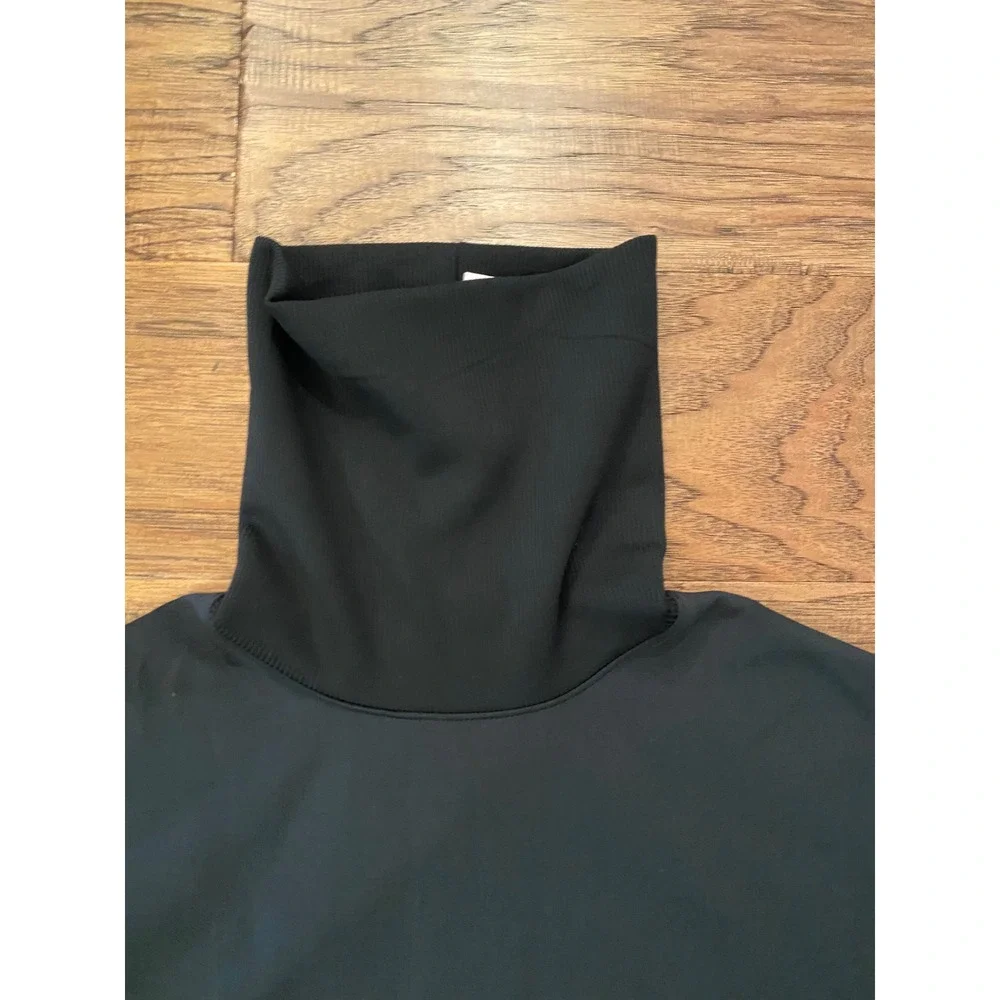 All in Motion Airy Sleek Funnel Neck Sweatshirt Black Side Zip XS New